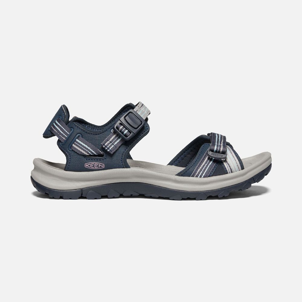 Keen Outdoor Sandalet Kadın Lacivert/Gri - Terradora Ii Open Toe - Türkiye JDXM71206